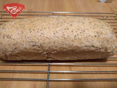Gluten-free dark bread with chia seeds