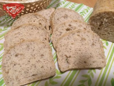 Gluten-free dark bread with chia seeds