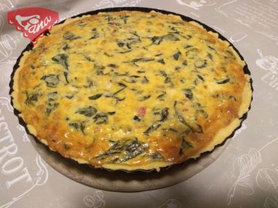 Bezlepkový špenátový quiche