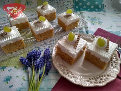 Gluten-free carrot cake with whipped cream