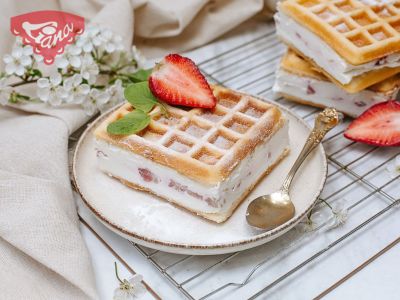 Glutenfreies Waffeldessert