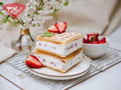 Glutenfreies Waffeldessert