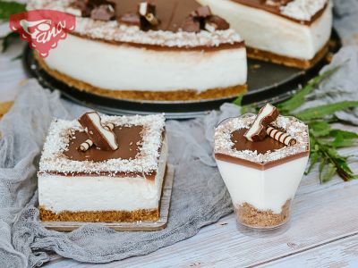Bezlepkový kinder cheesecake