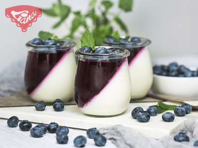 Čučoriedková panna cotta