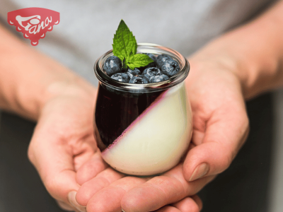 Čučoriedková panna cotta