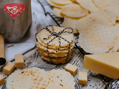 Gluten-free savory wafers with cheese and cumin