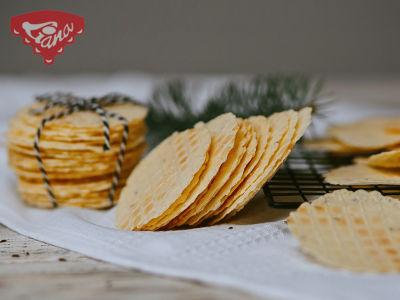 Gluten-free savory wafers with cheese and cumin