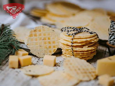 Gluten-free savory wafers with cheese and cumin