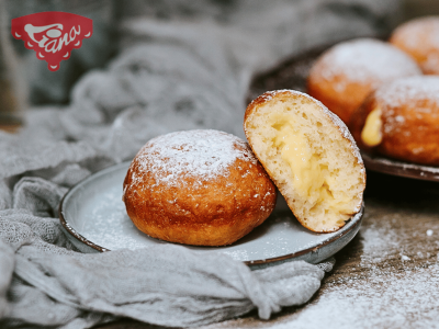Gluten-Free Donuts Filled with Vanilla Pudding