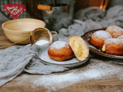 Gluten-Free Donuts Filled with Vanilla Pudding
