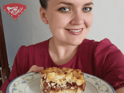 Bezlepkové zapekané cestoviny s tvarohom a ovocím