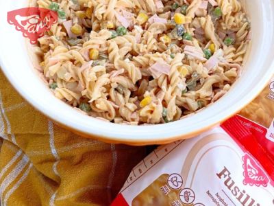Bezlepkový cestovinový šalát z Fusilli Liana