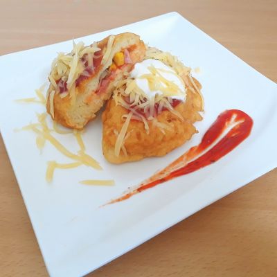 Bezlepkové plněné langoše