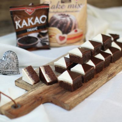 Gluténmentes kétszínű kocka