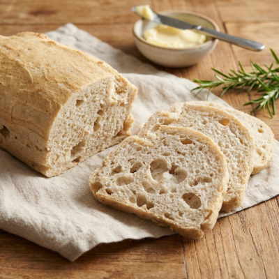 Gluten-free sourdough bread in a mold