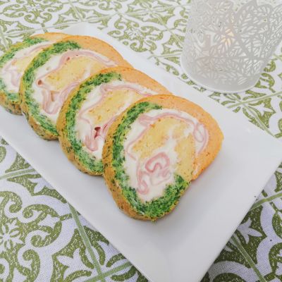 Bezlepková farebná slaná roláda