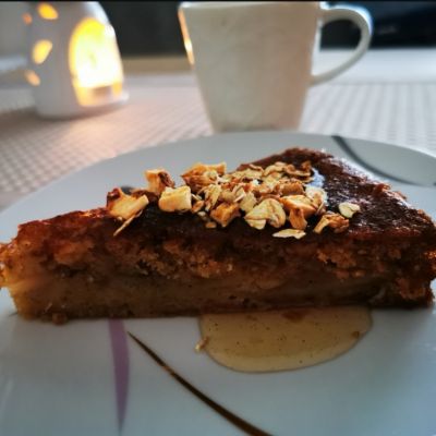 Gluténmentes francia körte torta