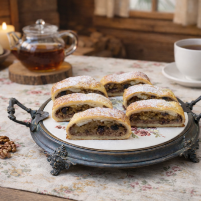 Bezlepkový ořechově-jablečný závin