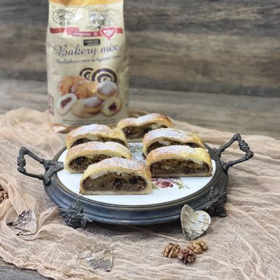 Gluténmentes diós-almás rétes