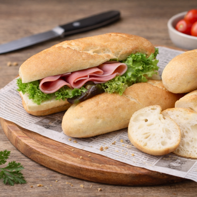 Bezlepkové plněné bagetky