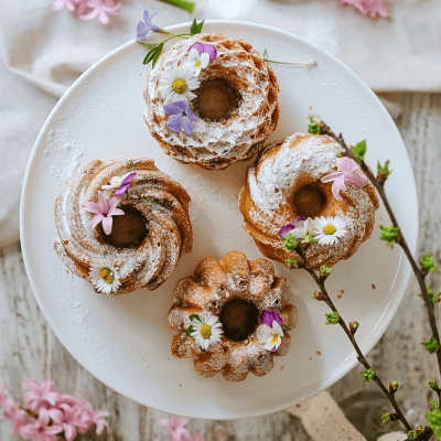 Gluten-free fragrant cinnamon bundt cake