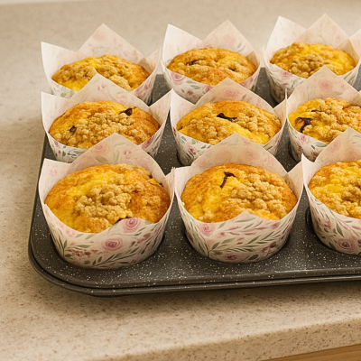 Gluténmentes őszibarackos muffinok