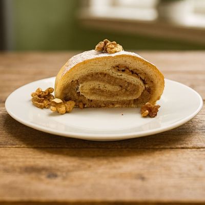 Bezlepkový ořechový závin