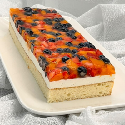 Gluténmentes gyümölcstorta zselatinnal