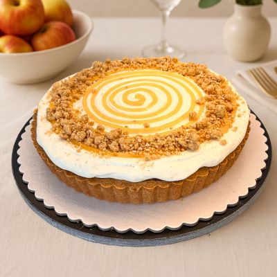 Gluten-free apple tart with almonds