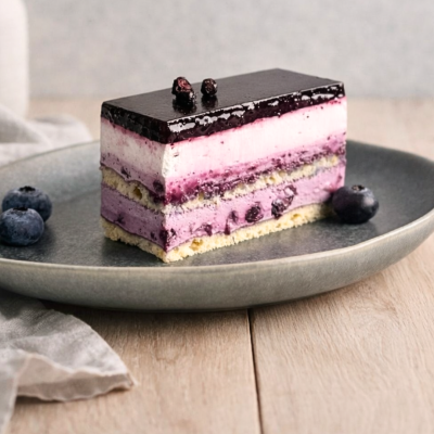 Bezlepkový čučoriedkový rez s kyslou smotanou