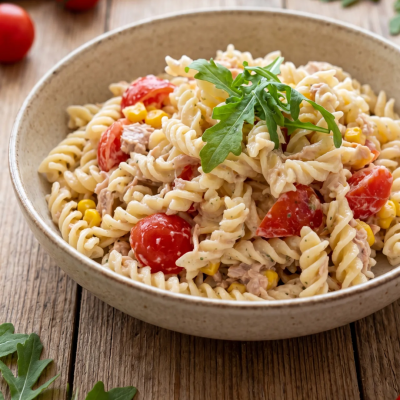 Sałatka makaronowa z tuńczykiem | Szybki lunch bezglutenowy od Fusilli Liana