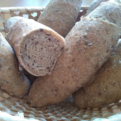 Gluten-free sourdough dark rolls