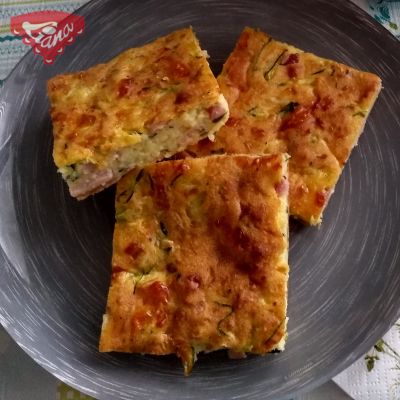 Gluten-free zucchini pudding with wheat flour