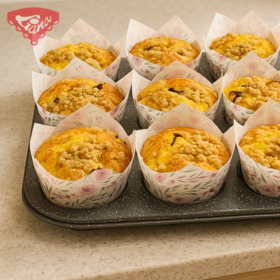 Muffinki brzoskwiniowe bezglutenowe