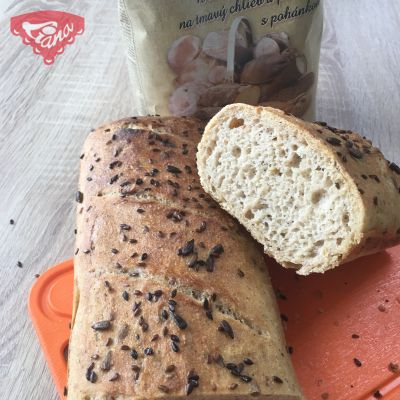 Gluten-free sourdough dark bread from the mold