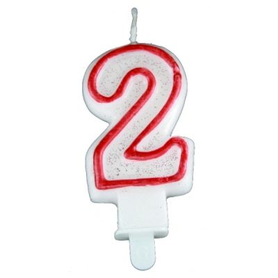 Piros születésnapi gyertya sz. 9