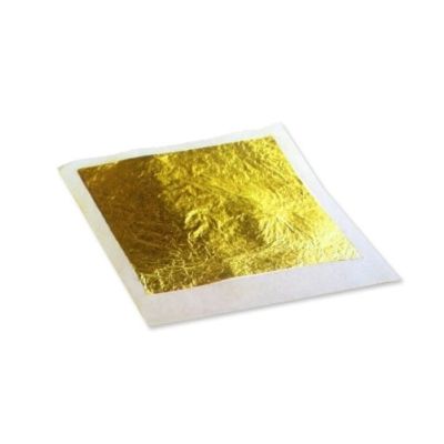 Ehető arany 10 leveles, 23 karátos, 8x8 cm