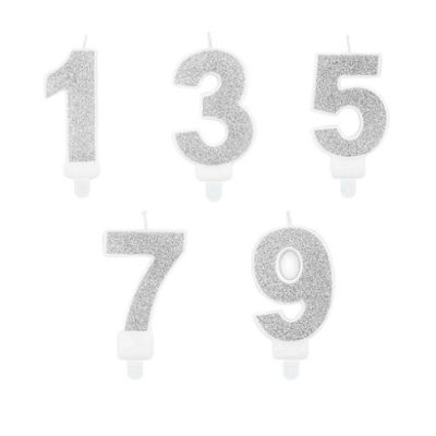 Gyertya maxi ezüst 0-9