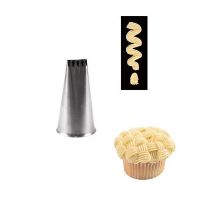 Zdobiaca špička - plochá, zúbky 1,2 cm