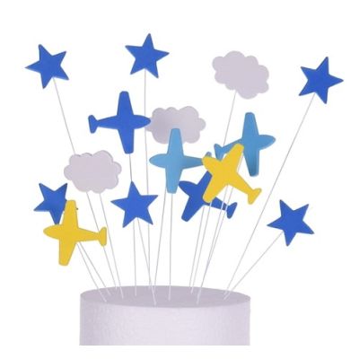 Zápich - sada letadla, oblaka, hvězdy