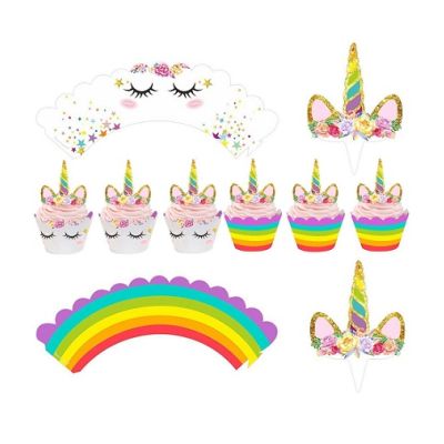 Unikornis muffinok bemélyedései és szélei