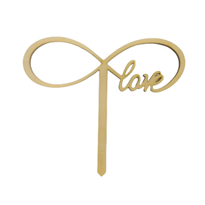 Engraving - love, infinity, wood