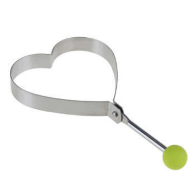 Form for frying metal hearts