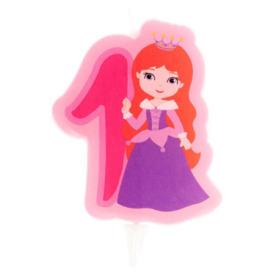 Kuchenkerze Nr. 1 Prinzessin 9,5 cm