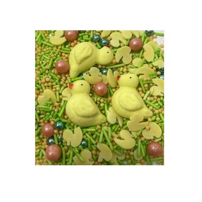 Mit Perlreis-Mohnmischung (60 g) bestreuen