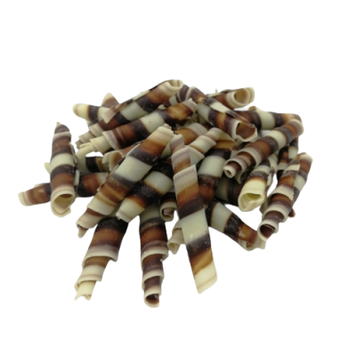 Dekoration Schokoladen-Twister Marmor 100 g