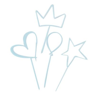 Set - Mischung aus blauen Acrylgravuren