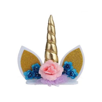 Goldenes Einhorn - Kuchendekoration