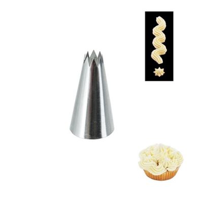 Zdobící špička nerez 8 cípů širší