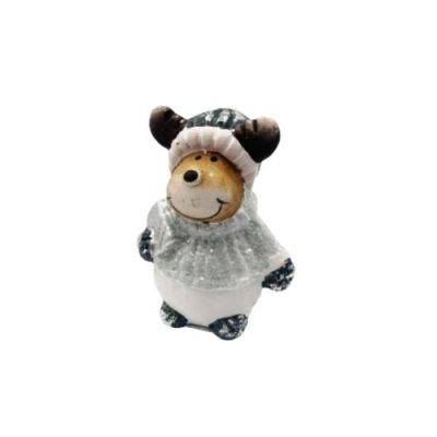 Sob bílý třpytivý malý 7 cm